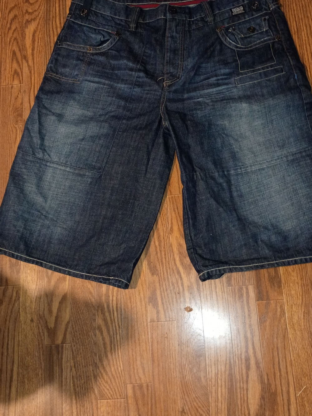 COOGI Dark Blue Denim Cargo Shorts